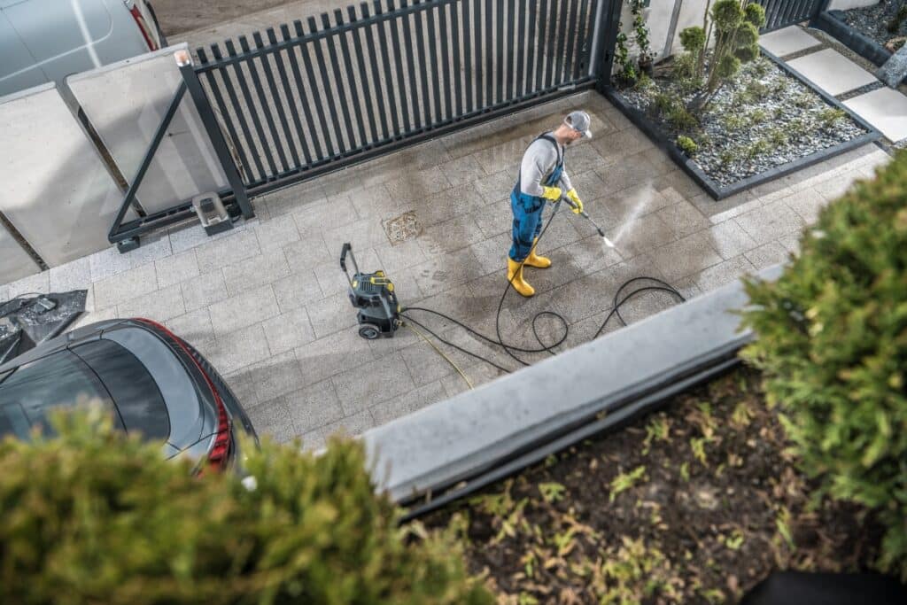 Wash driveway