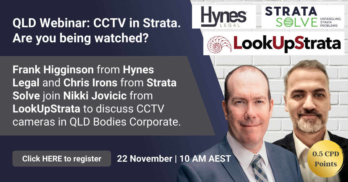 QLD: CCTV in Strata. Are you being watched?