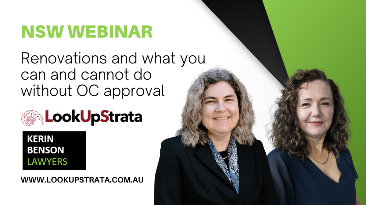 NSW: Renovations – what you can and cannot do without OC approval - September 2022